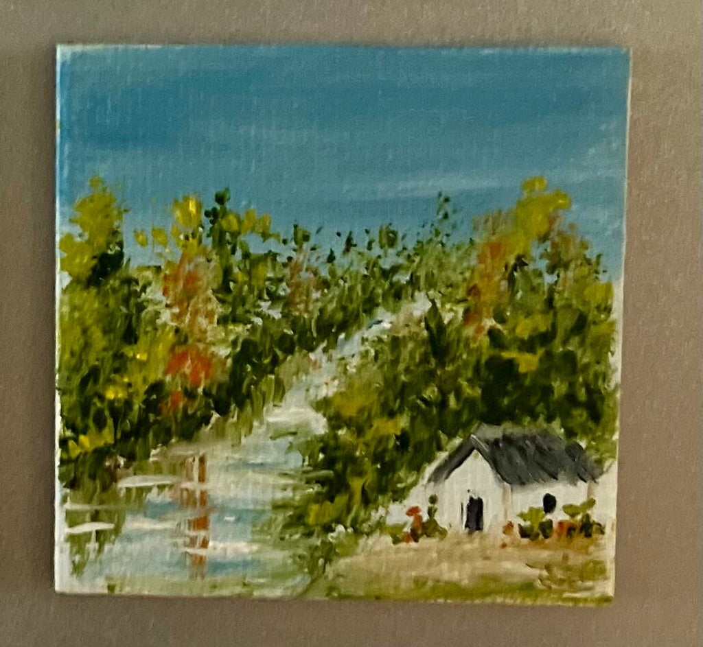 Pintura a óleo original Imã de geladeira magnética