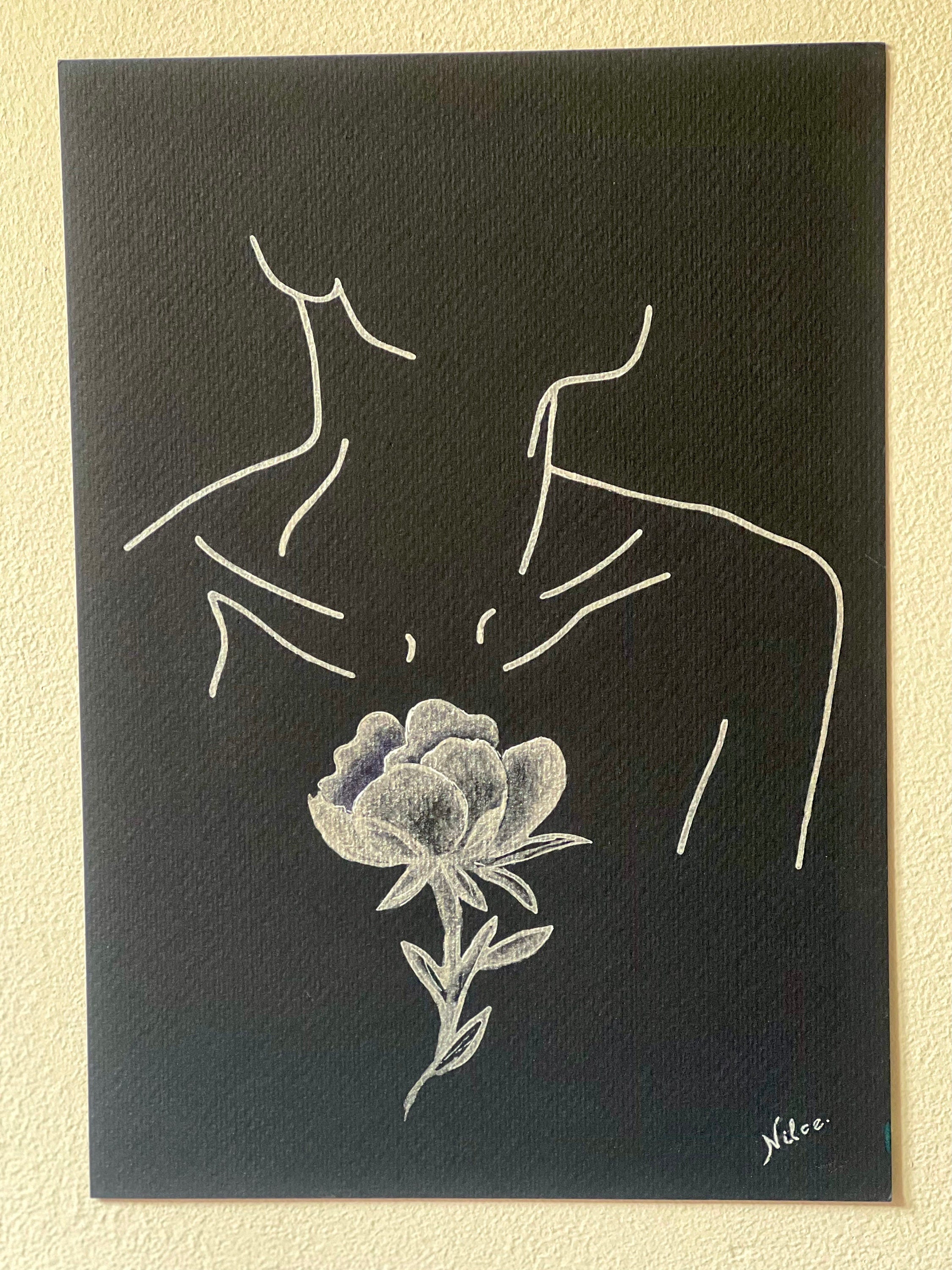 Pintura original em aquarela Mulheres - Conjunto de 2