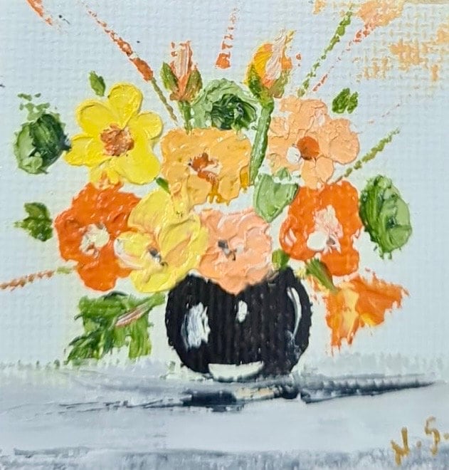 Pintura a óleo original Imã de geladeira magnética