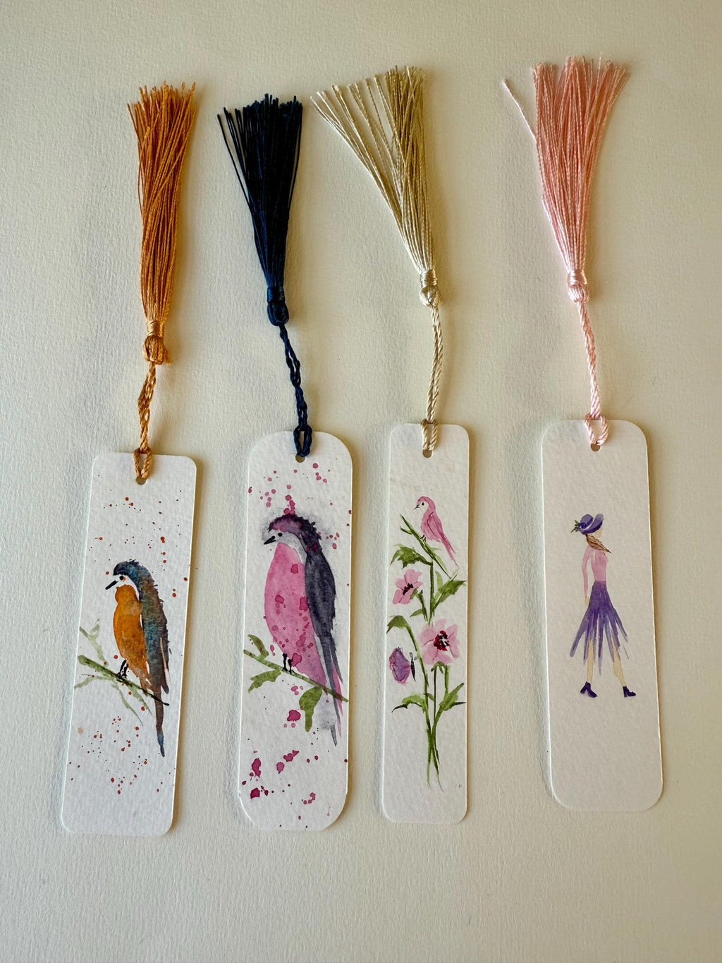 Marcadores de livros pintados à mão, com arte original em aquarela, para amantes de livros. CONJUNTO DE 10.