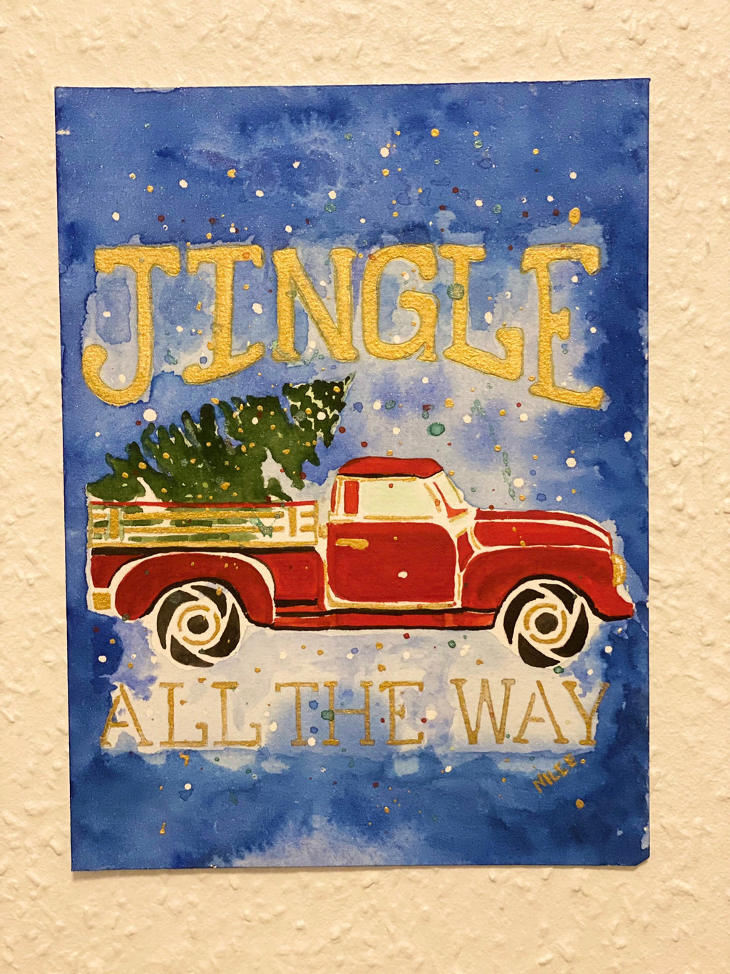 Cartão de Natal original Jingle all the way