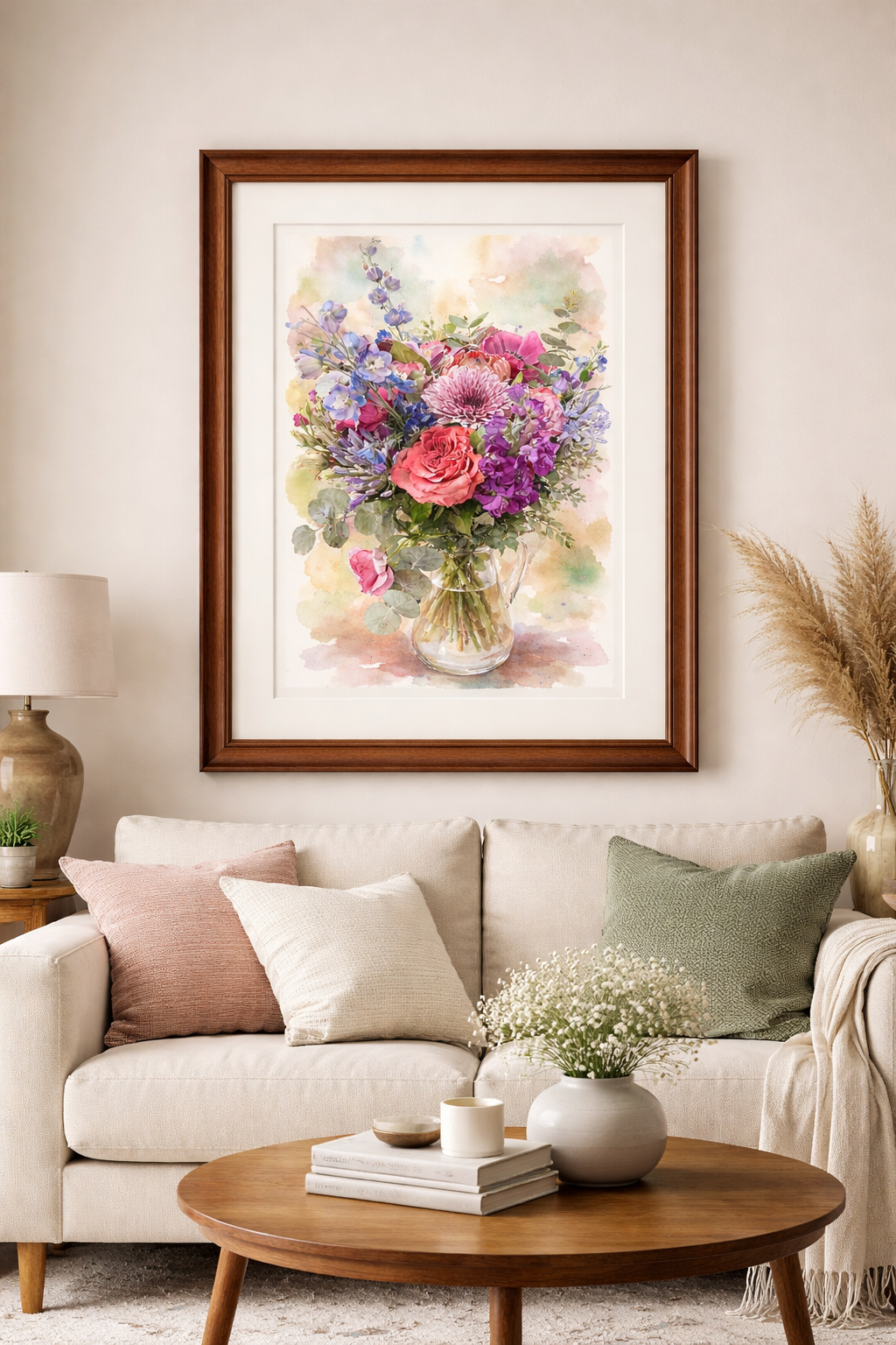 Bouquet de Flores Aquarela - Arquivo Digital 300DPI pronto para impressão