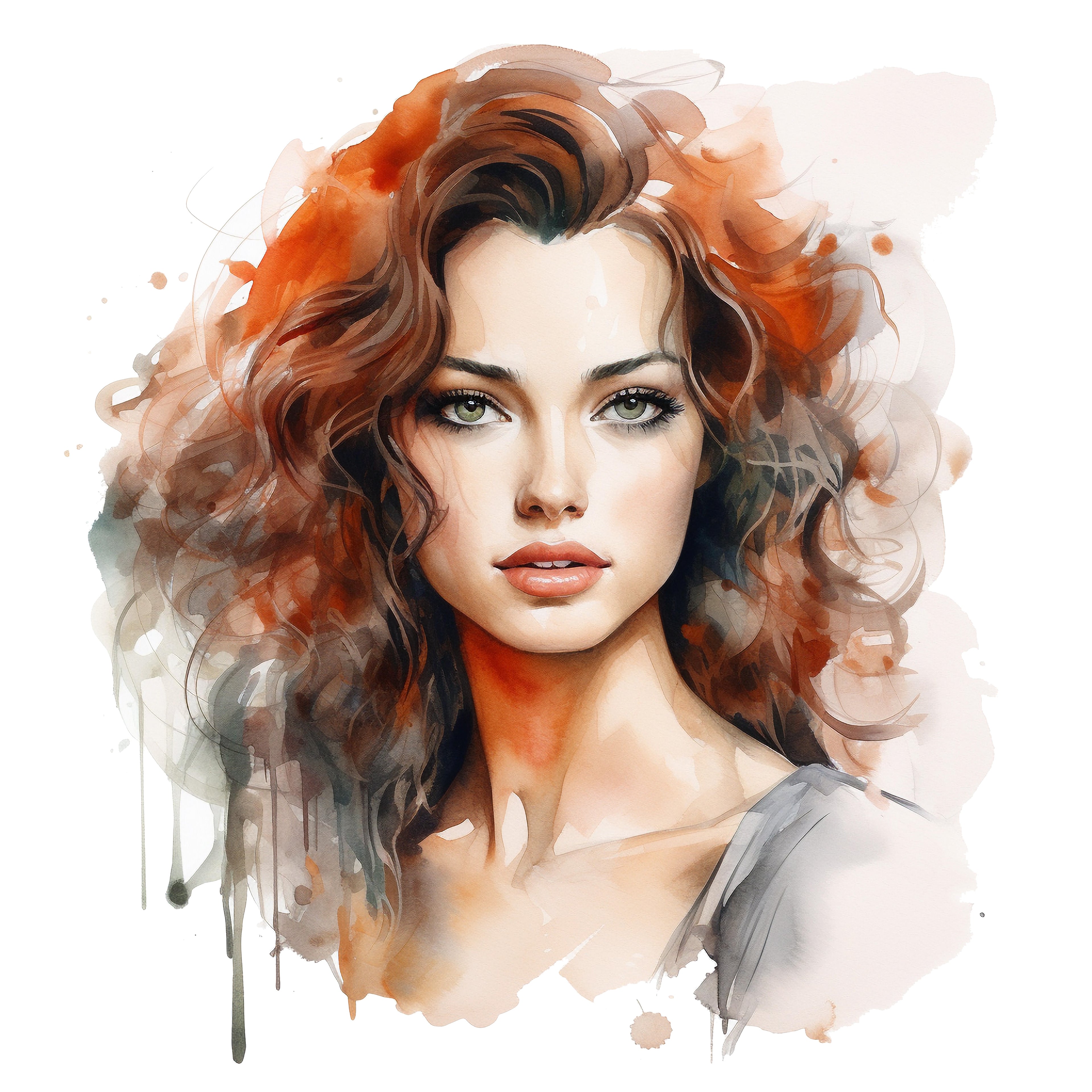 Gravura Mulheres, aquarela impressa em papel fotográfico A4.