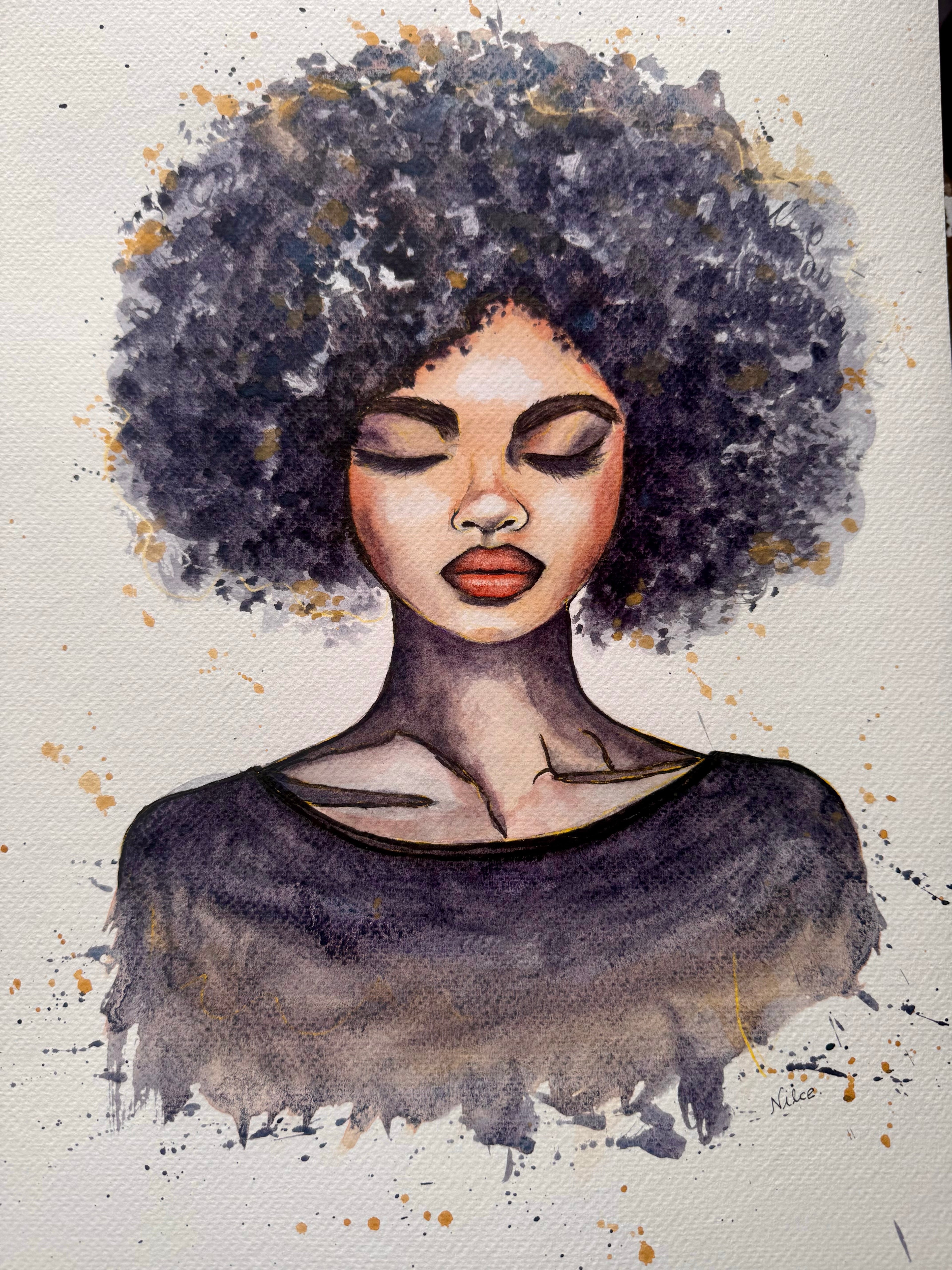 Mulheres - Aquarela Original sobre papel 100% algodão, 30x42cm, sem moldura