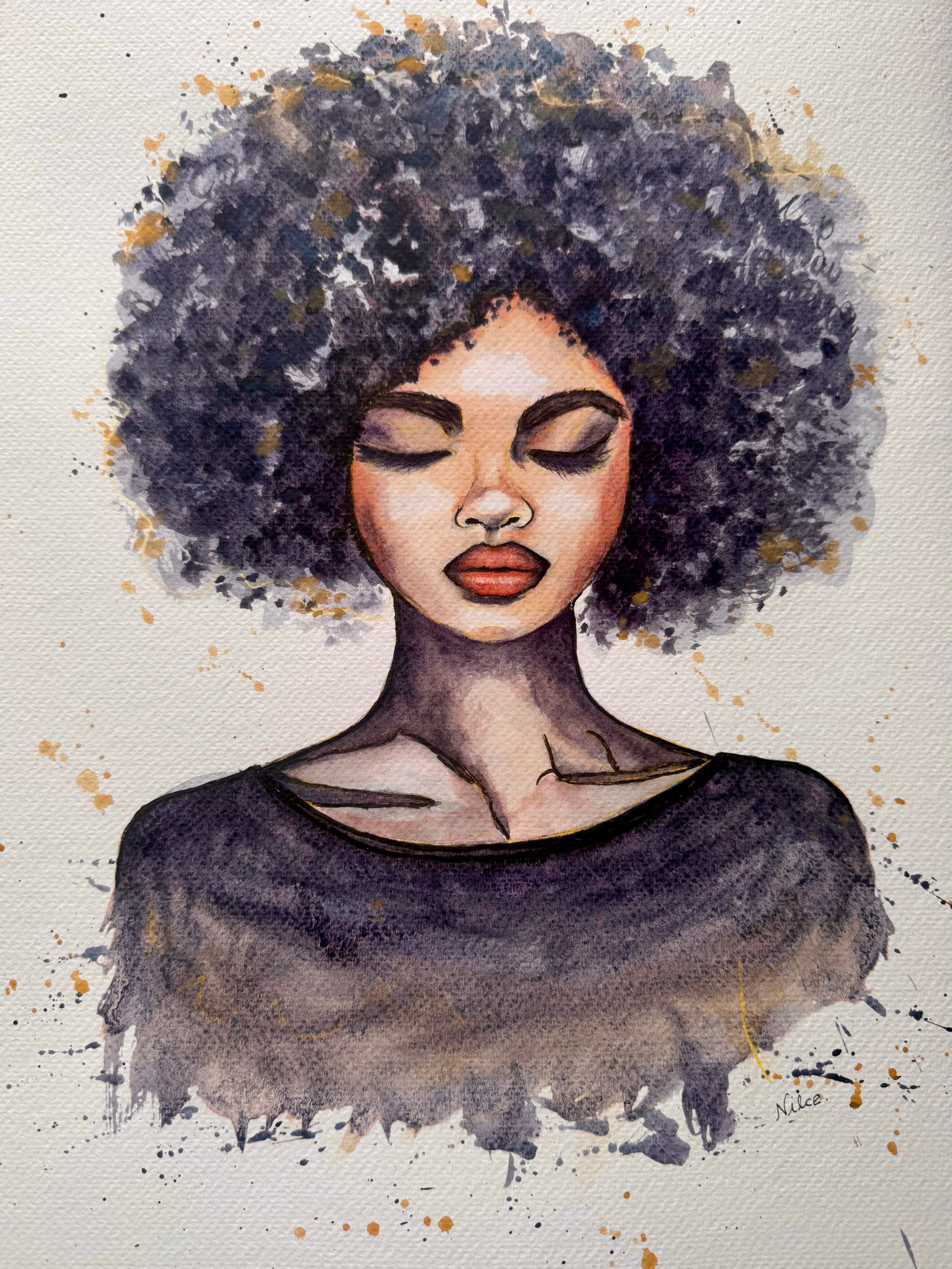 Mulheres - Aquarela Original sobre papel 100% algodão, 30x42cm, sem moldura