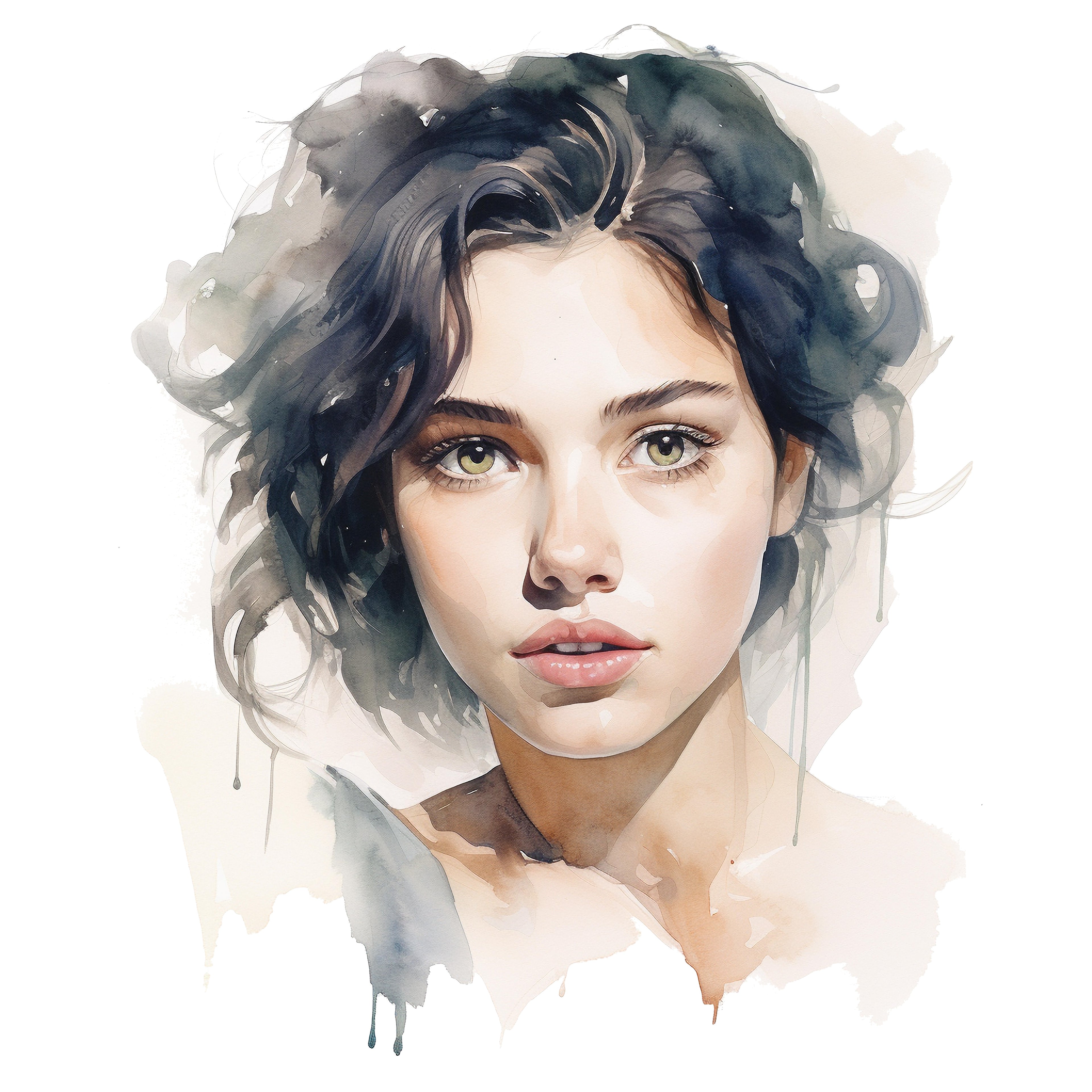 Gravura Mulheres, aquarela impressa em papel fotográfico A4.