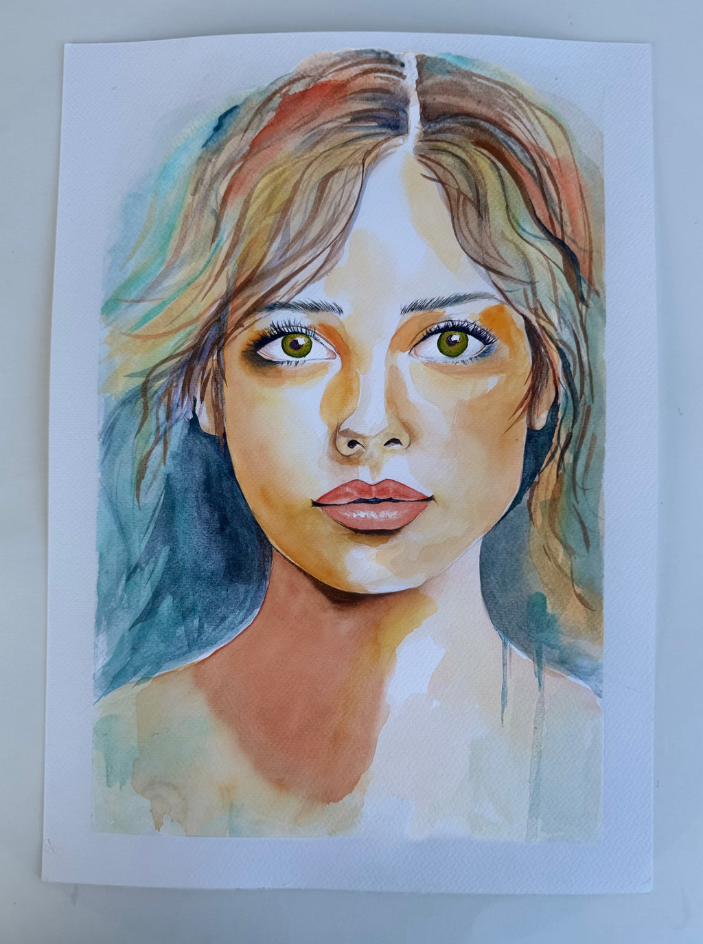 Mulheres - Pintura Original em Aquarela Profissional, 30x42cm, sem moldura
