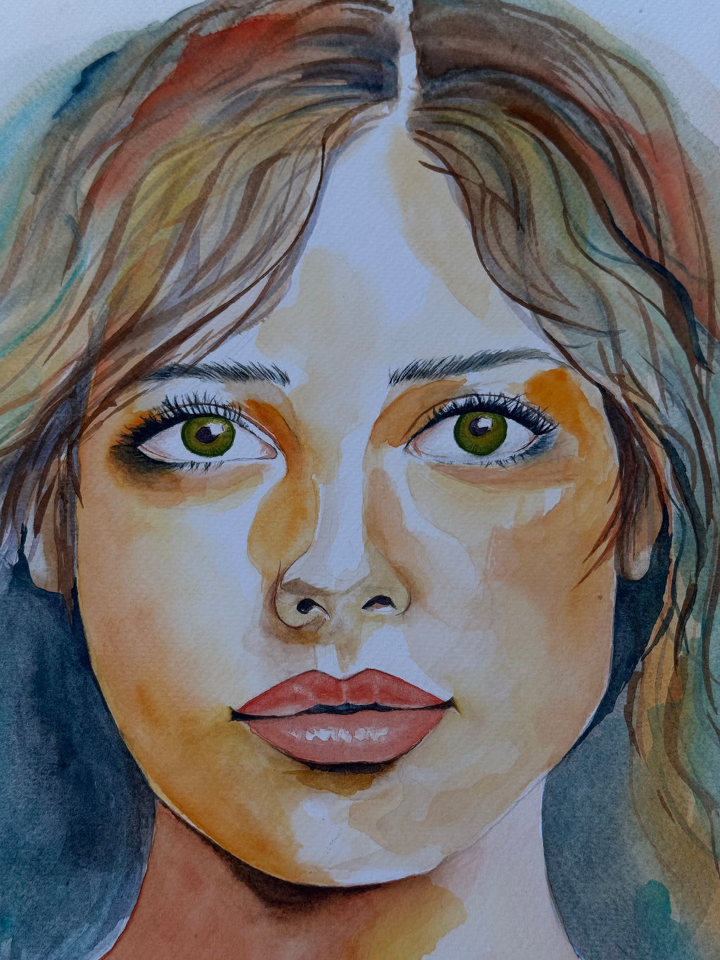 Mulheres - Pintura Original em Aquarela Profissional, 30x42cm, sem moldura