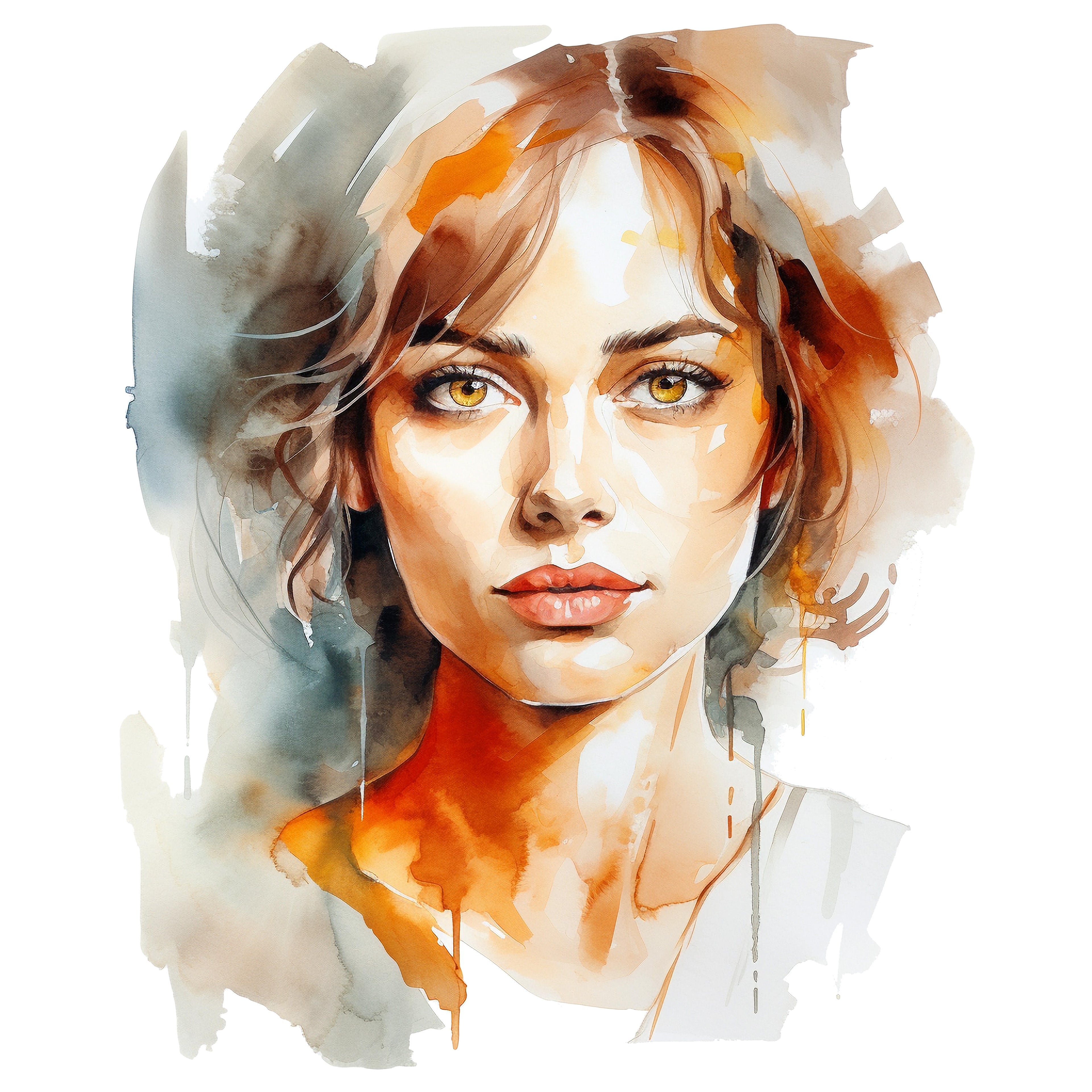Gravura Mulheres, aquarela impressa em papel fotográfico A4.