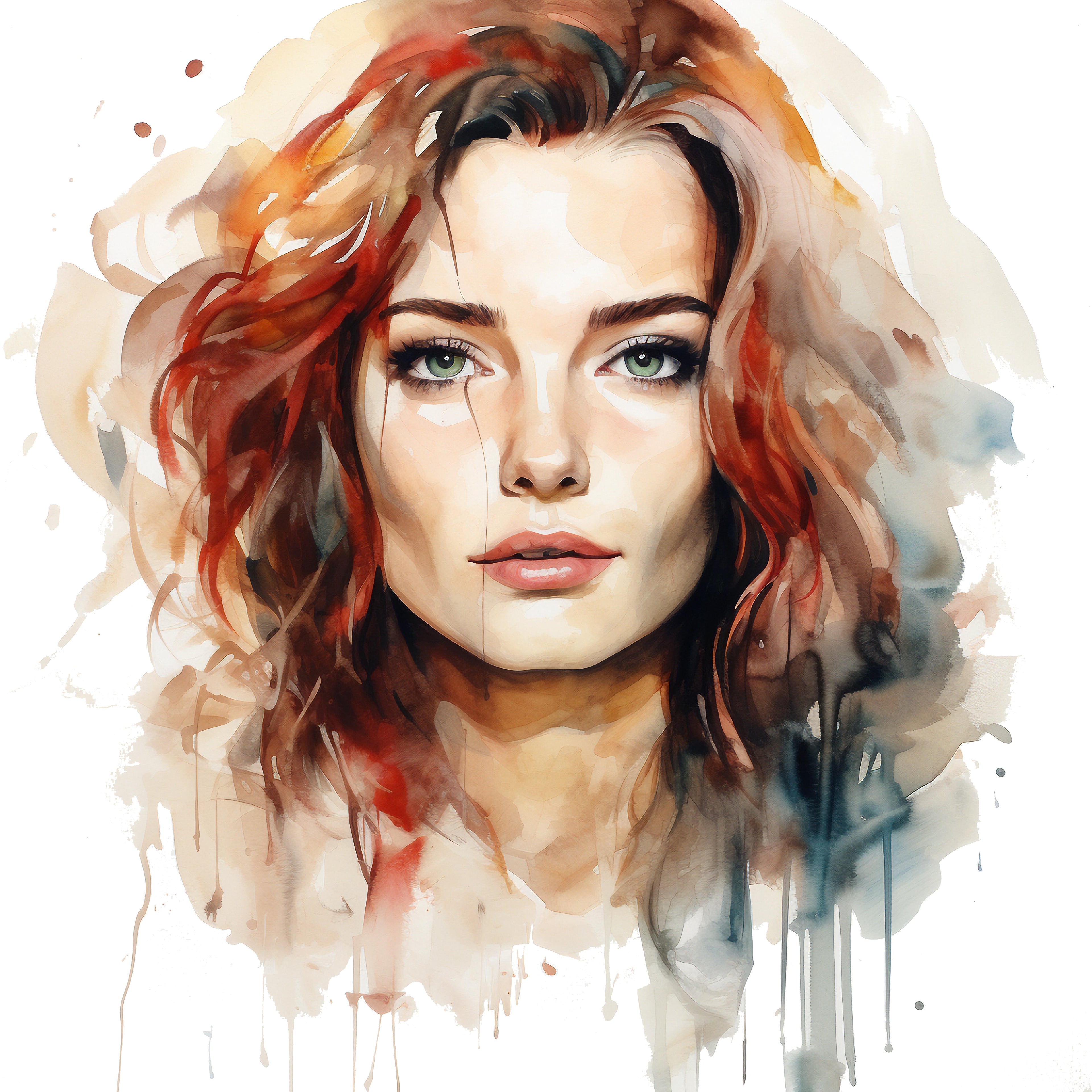 Gravura Mulheres, aquarela impressa em papel fotográfico A4.