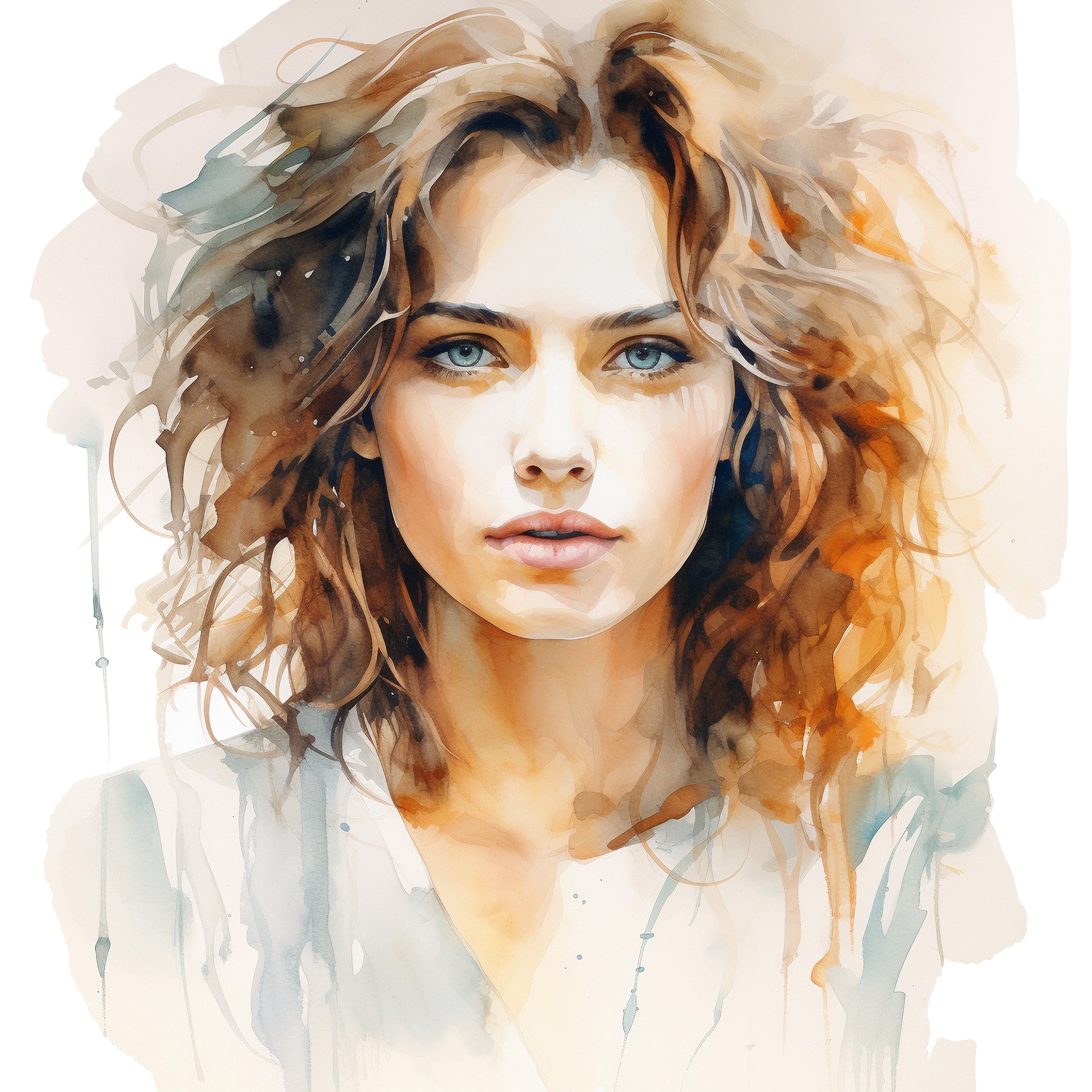 Gravura Mulheres, aquarela impressa em papel fotográfico A4.