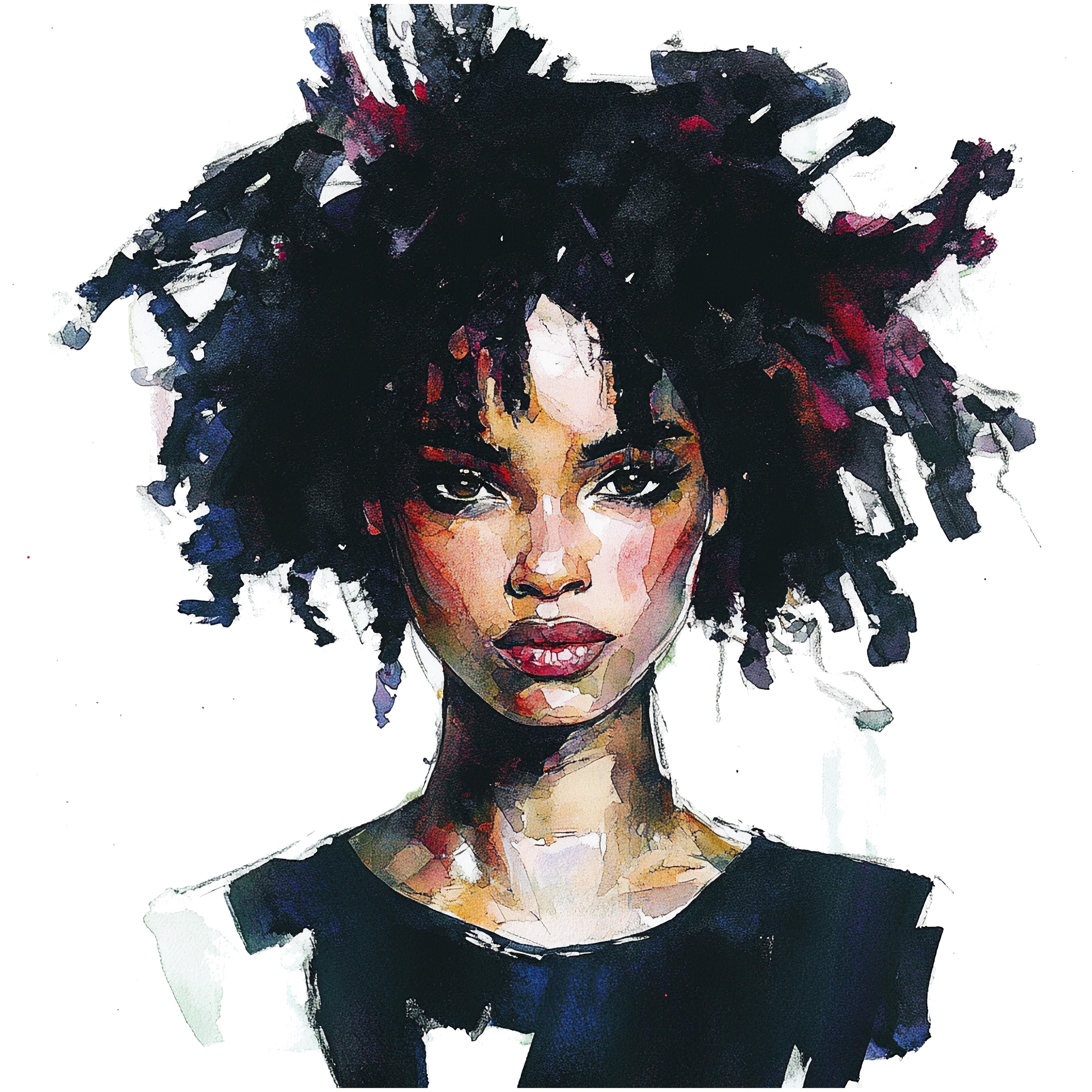 Mulheres - Pintura em Aquarela impressa em papel fotográfico, A4