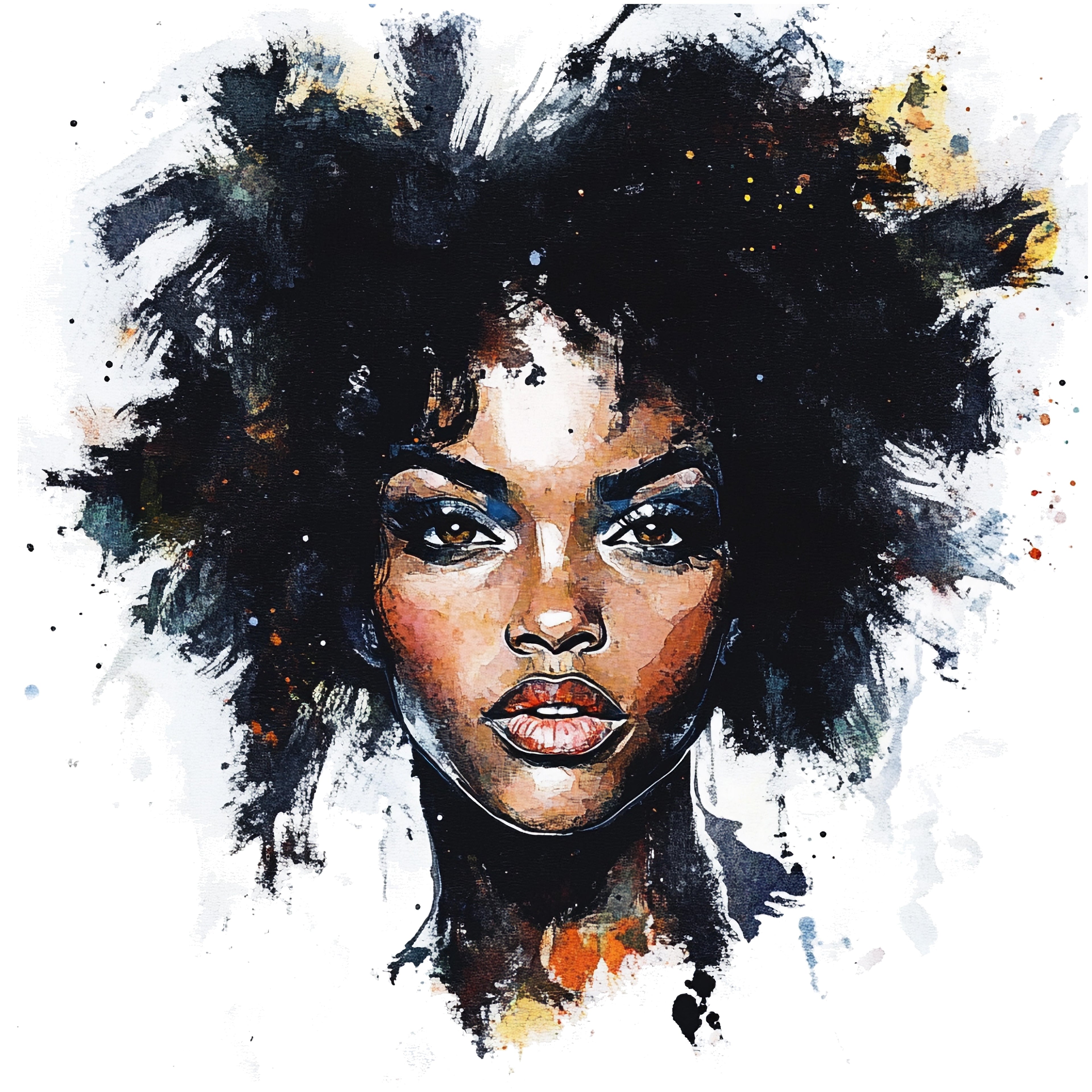 Mulheres - Pintura em Aquarela impressa em papel fotográfico, A4