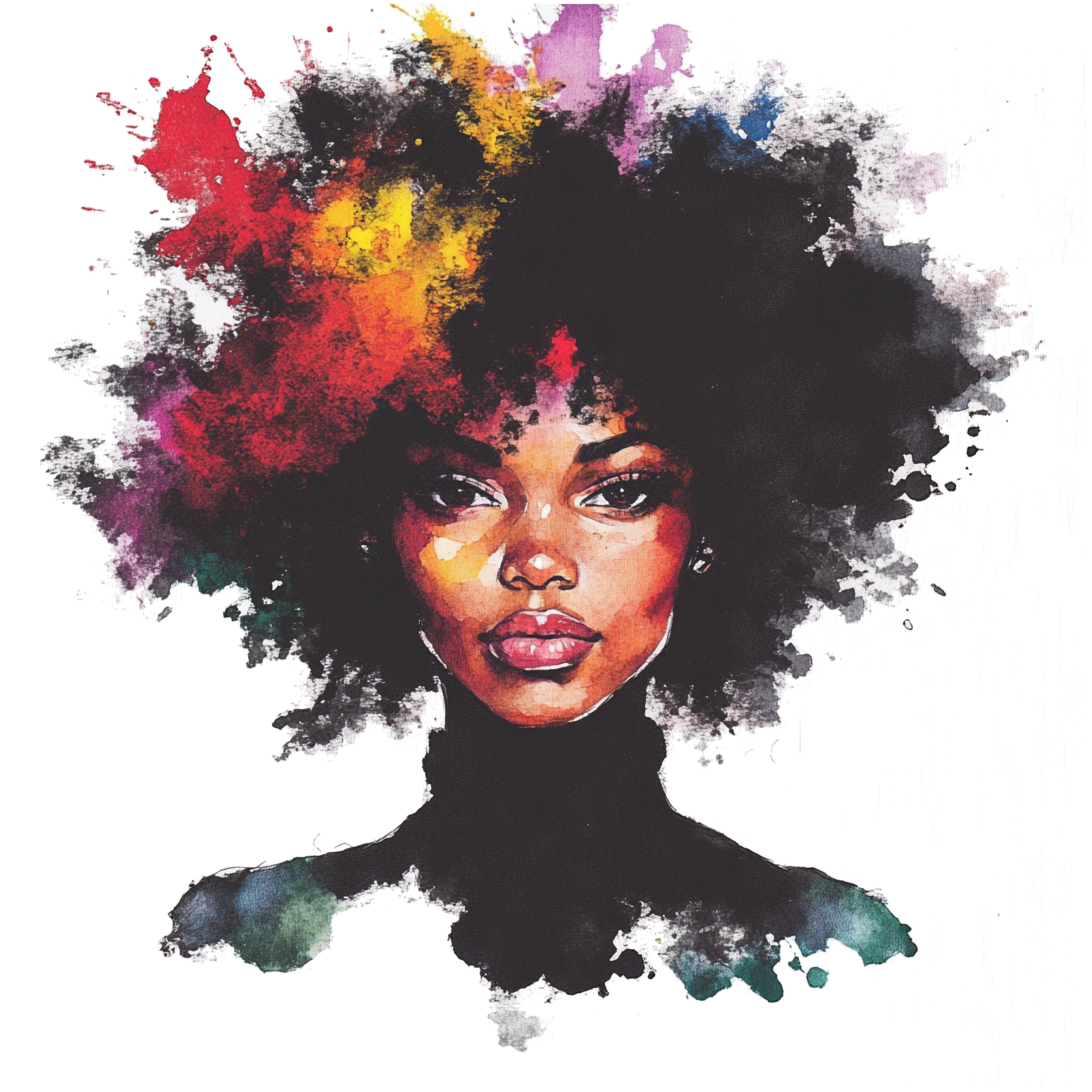 Mulheres - Pintura em Aquarela impressa em papel fotográfico, A4