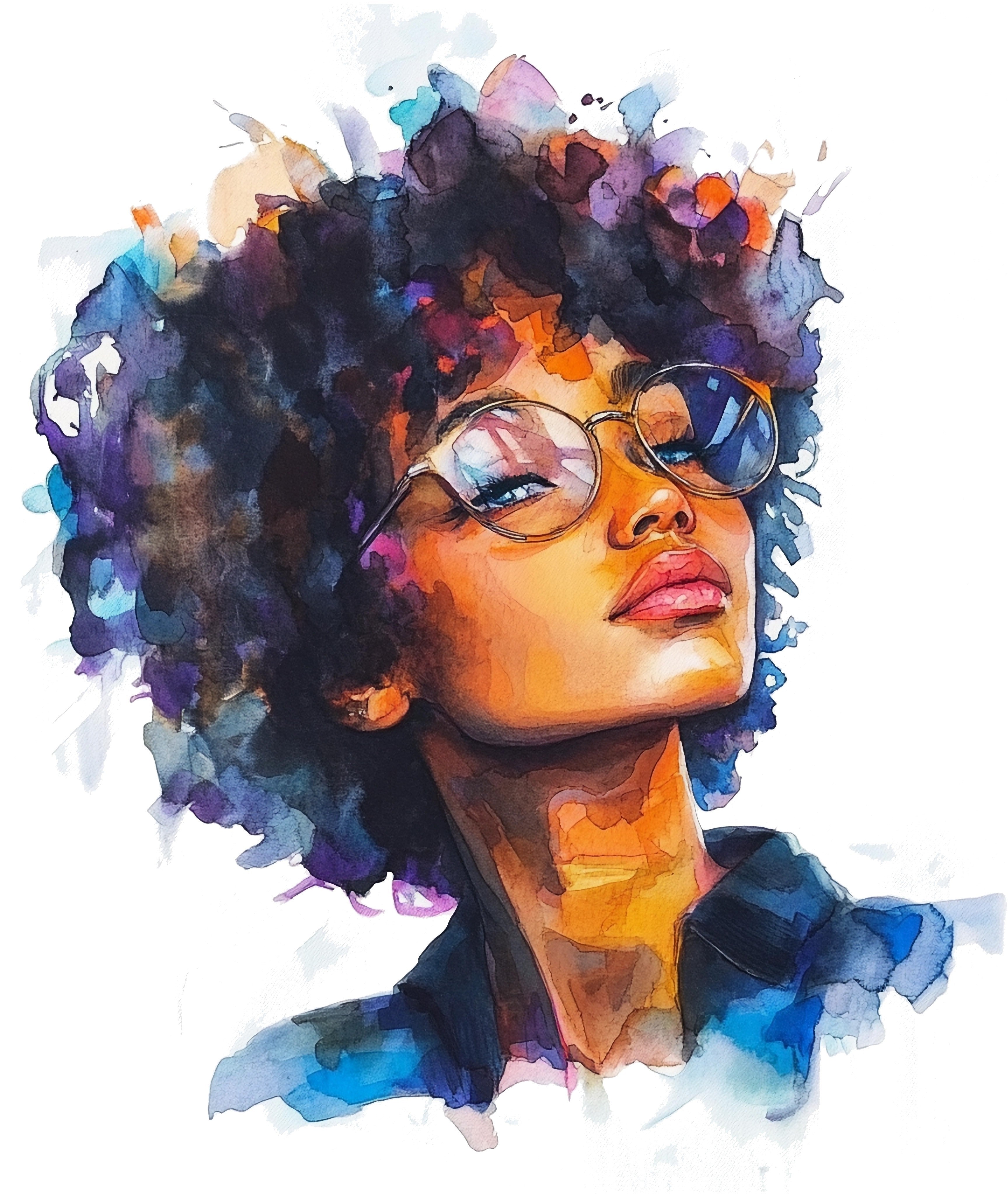 Mulheres - Pintura em Aquarela impressa em papel fotográfico, A4