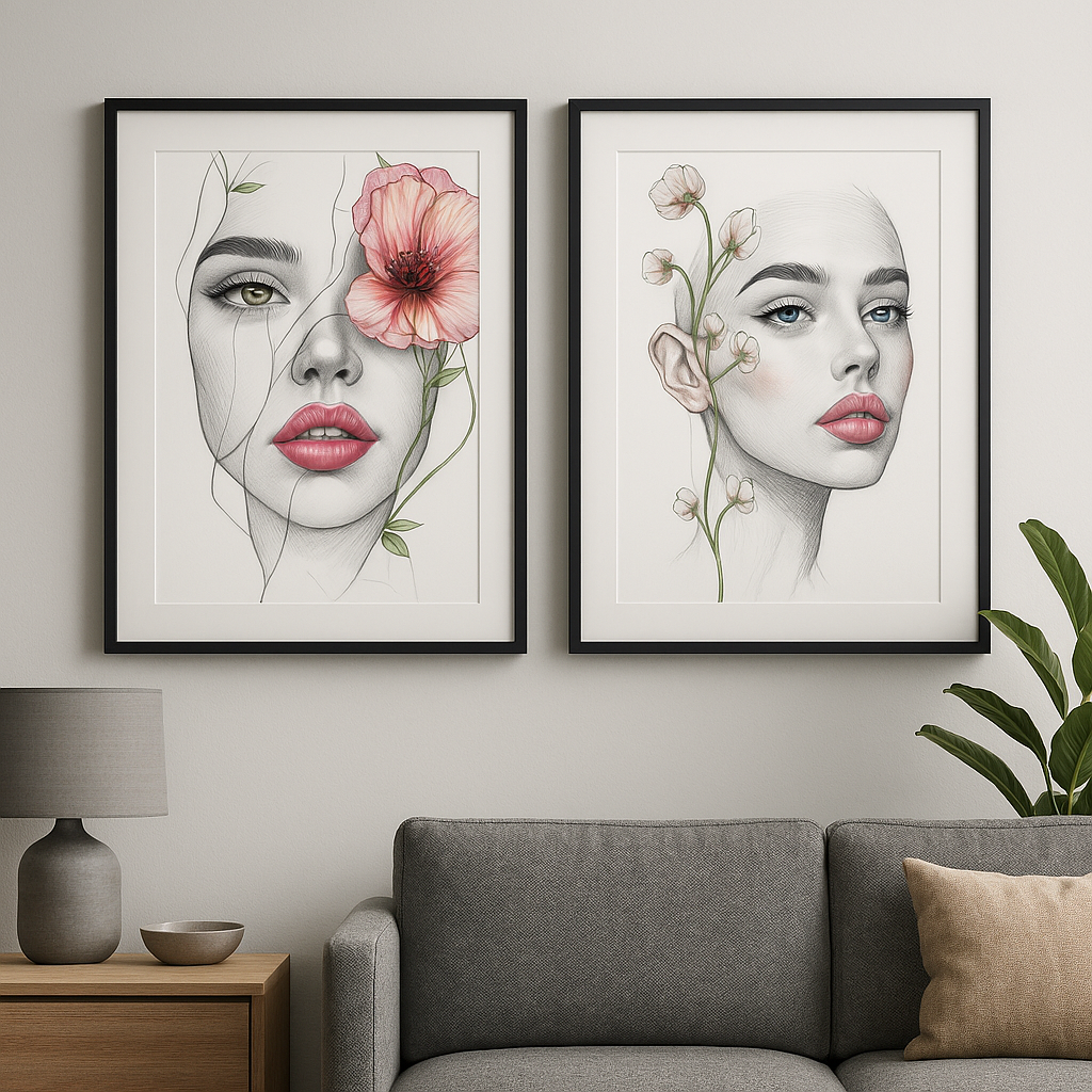 Duo de Impressões Artísticas | Coleção Mulheres | Ed. 7 | 30×42 cm | Papel Fotográfico | Sem Moldura