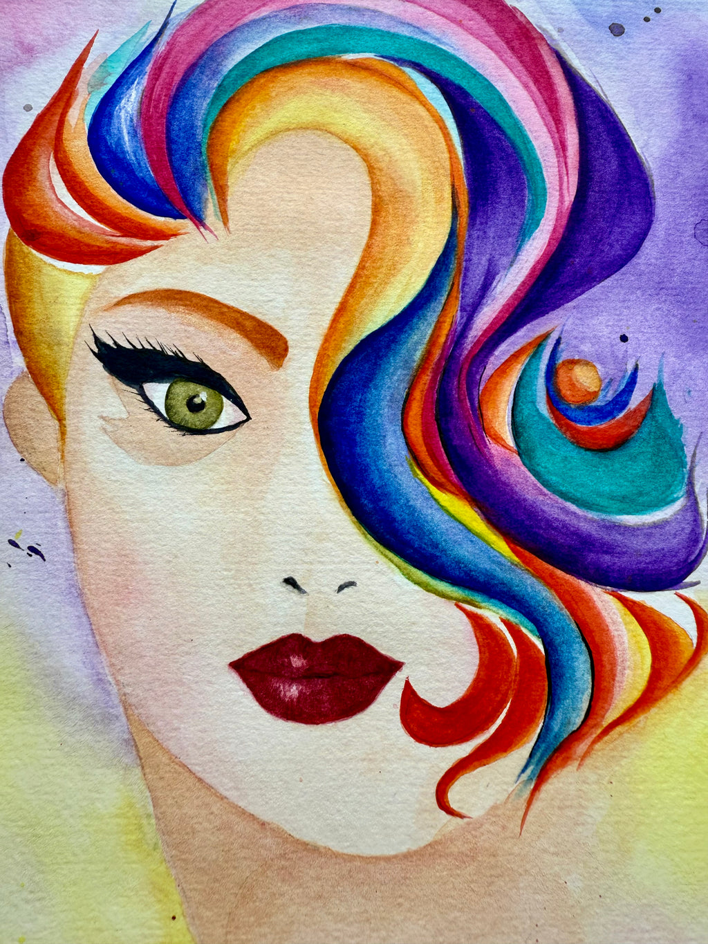 Mulheres - Pintura Original Aquarela em papel 100% algodão, 28x38cm, sem moldura.