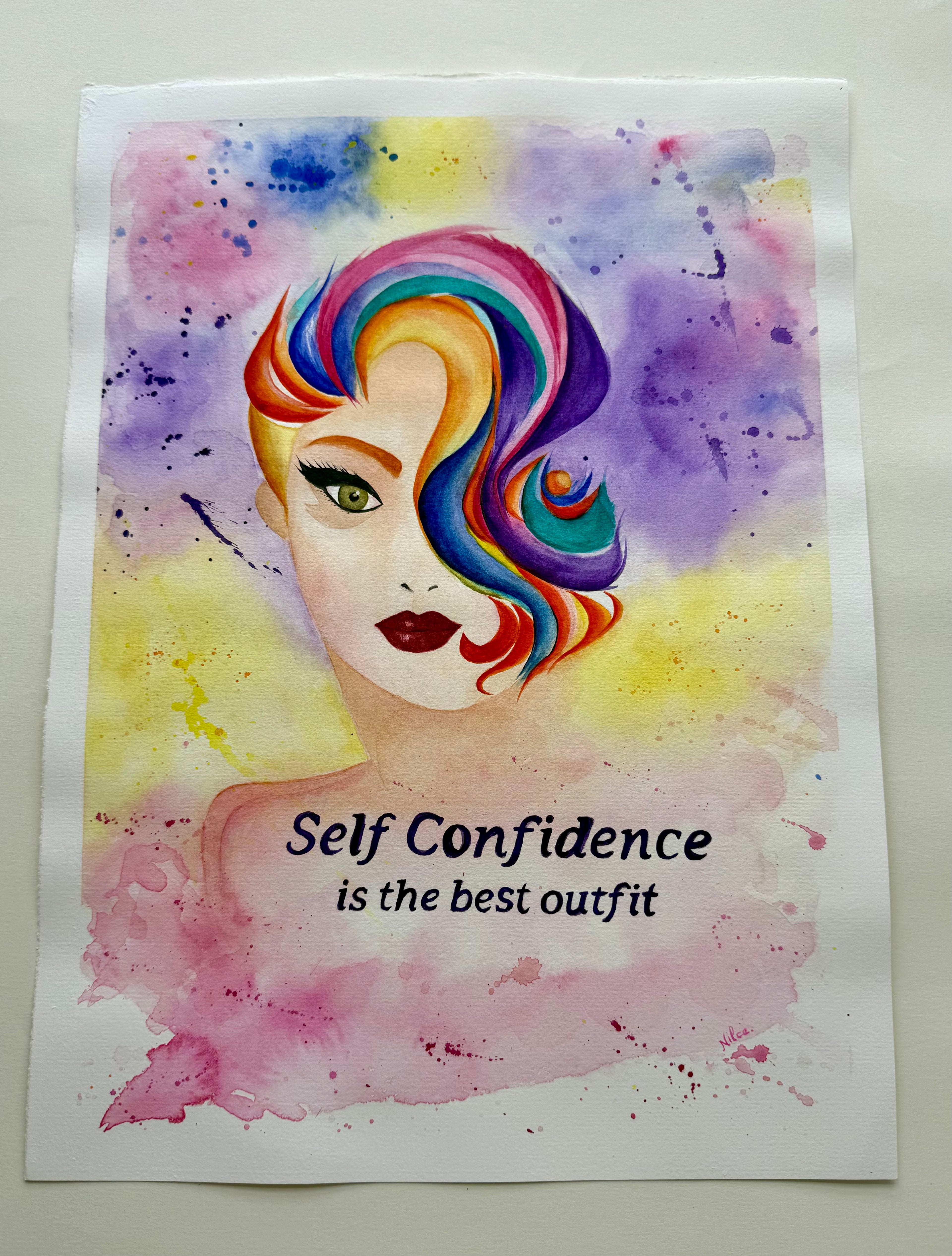 Mulheres - Pintura Original Aquarela em papel 100% algodão, 28x38cm, sem moldura.