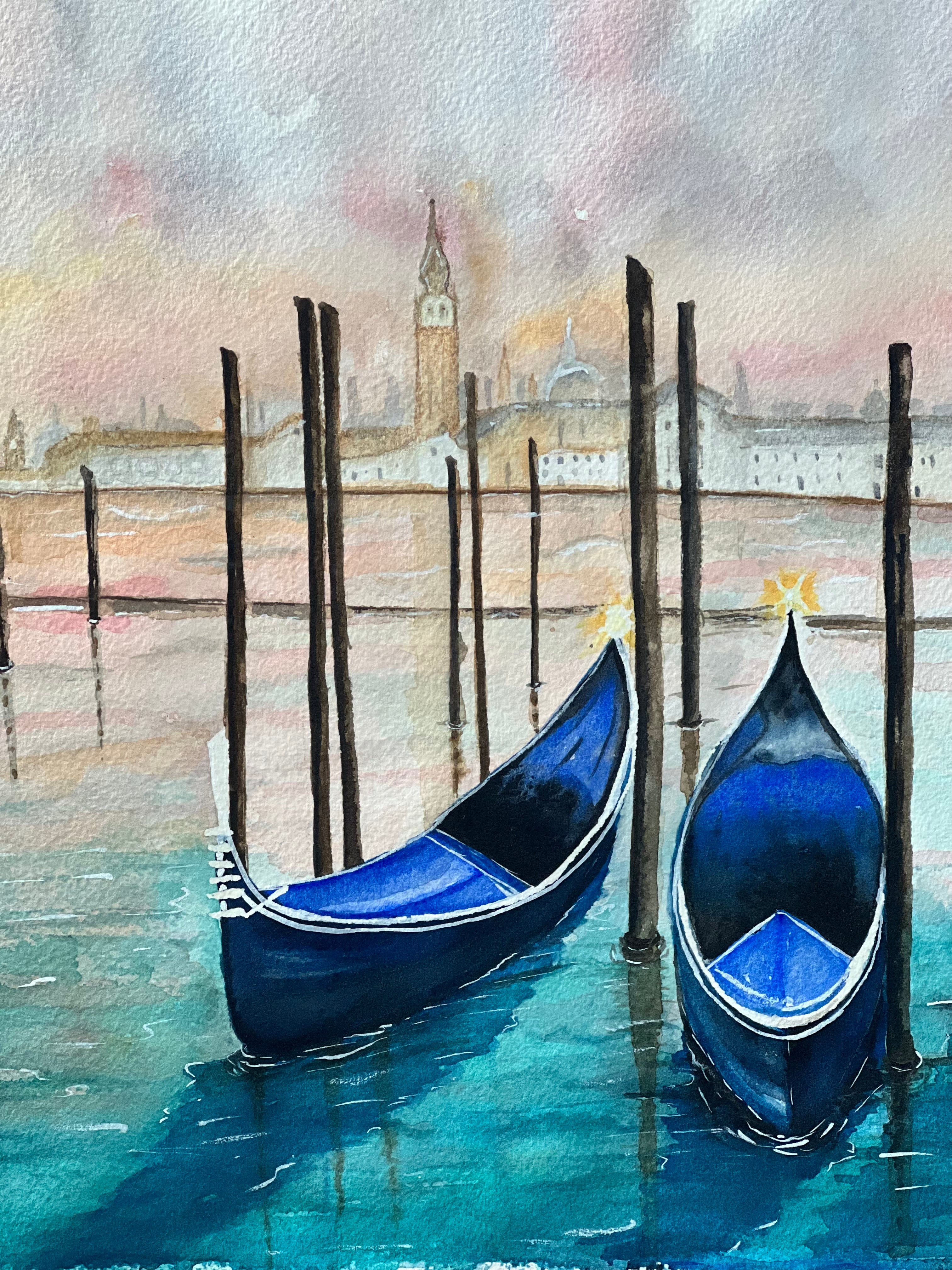 Veneza - Pintura Original em Aquarela profissional, 42x30cm, sem moldura