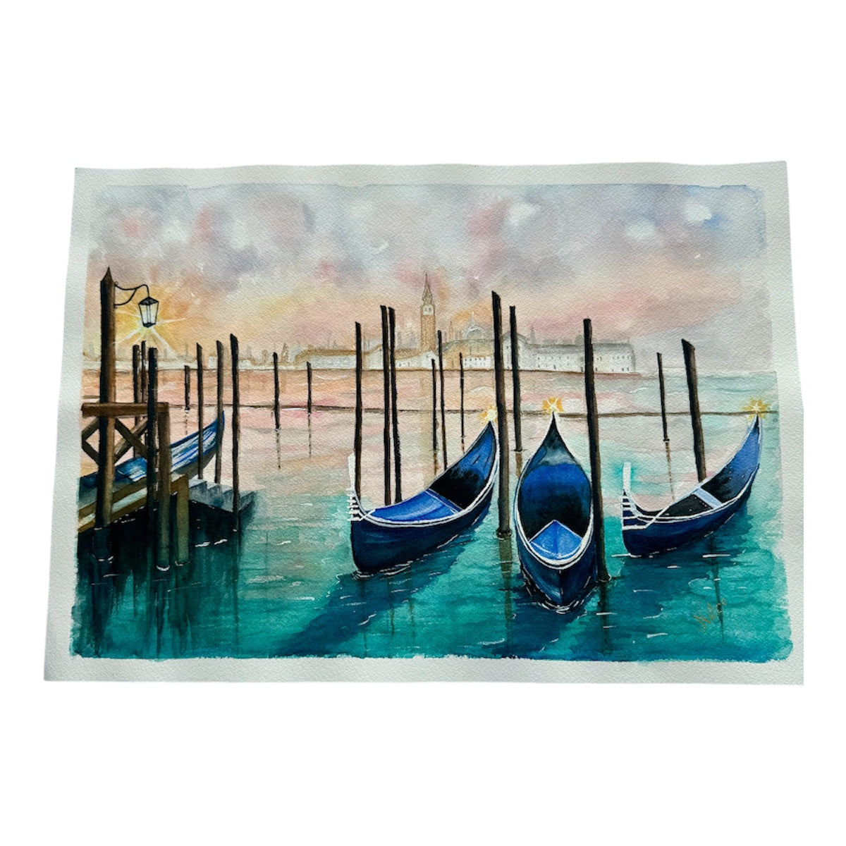 Veneza - Pintura Original em Aquarela profissional, 42x30cm, sem moldura