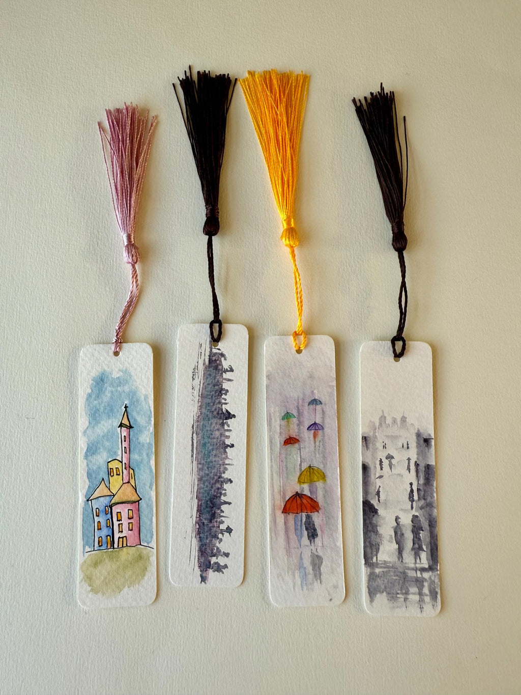 Marcadores de livros pintados à mão, com arte original em aquarela, para amantes de livros. CONJUNTO DE 10.