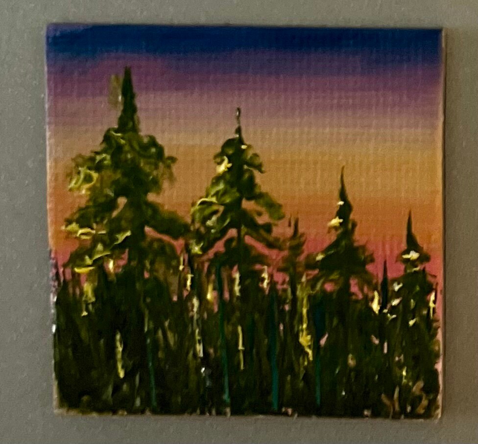Pintura a óleo original Imã de geladeira magnética