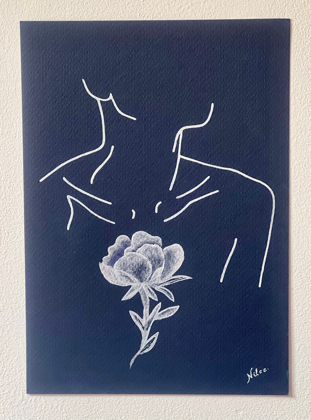 Pintura original em aquarela Mulheres - Conjunto de 2