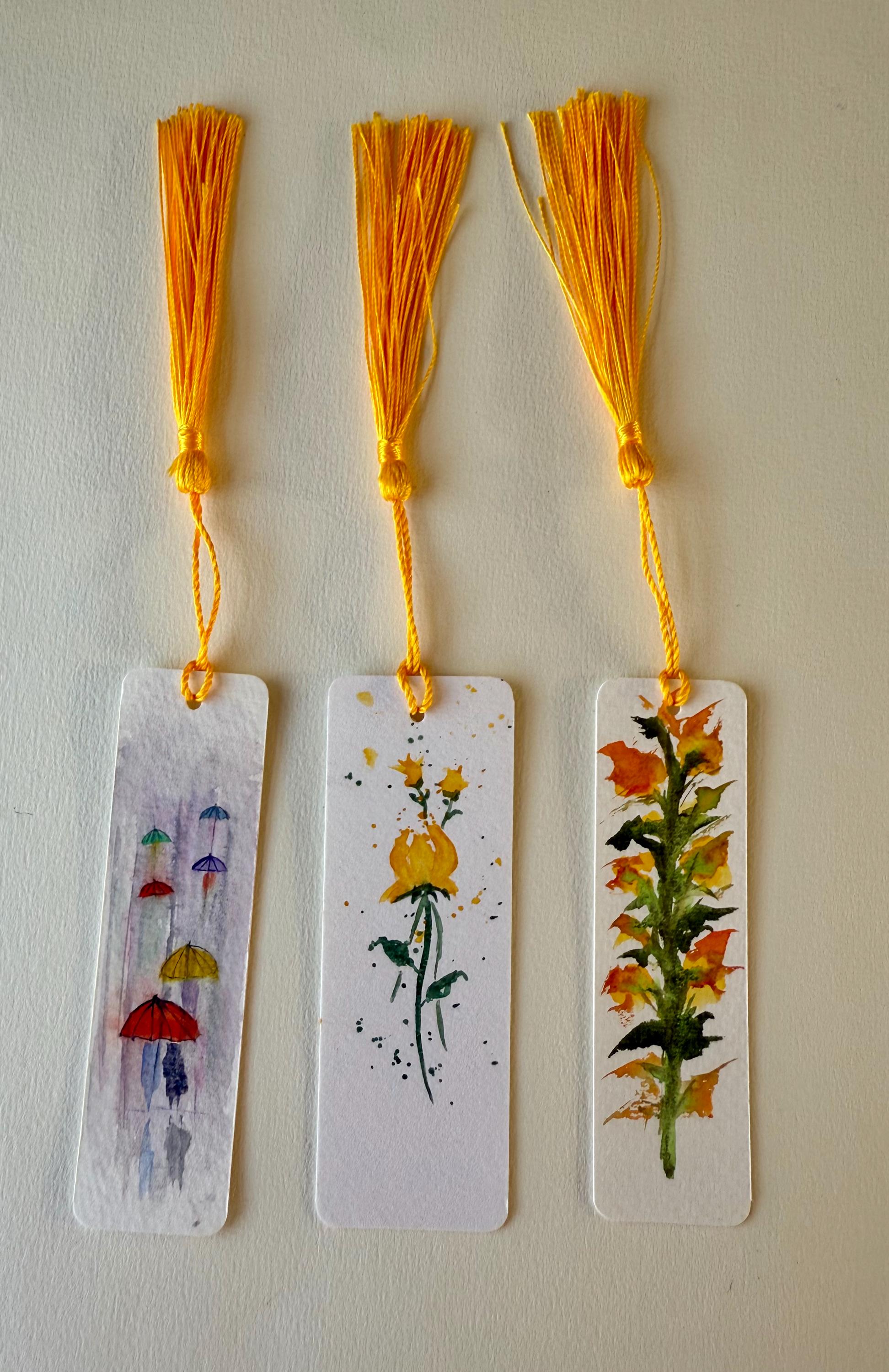 Marcadores de livros pintados à mão, com arte original em aquarela, para amantes de livros. CONJUNTO DE 10.