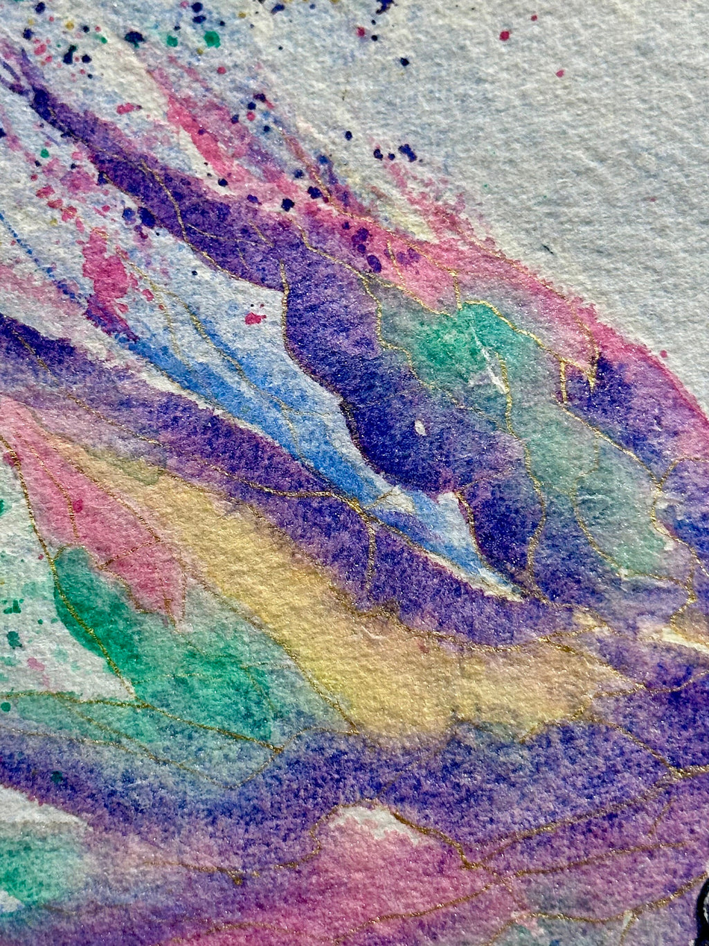 Pintura Original em Aquarela Borboleta Siga seus sonhos, 21 x 30 cm, sem moldura.