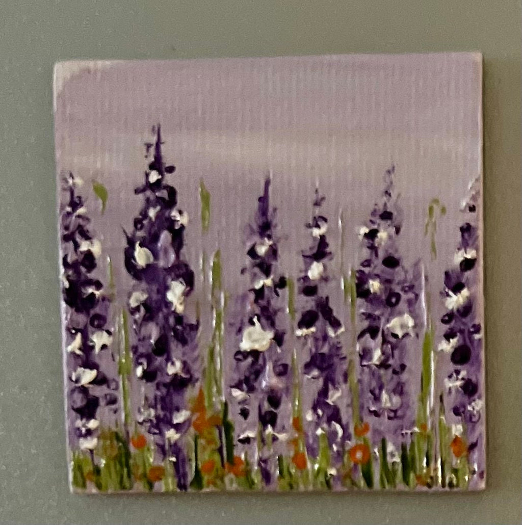 Pintura a óleo original Imã de geladeira magnética