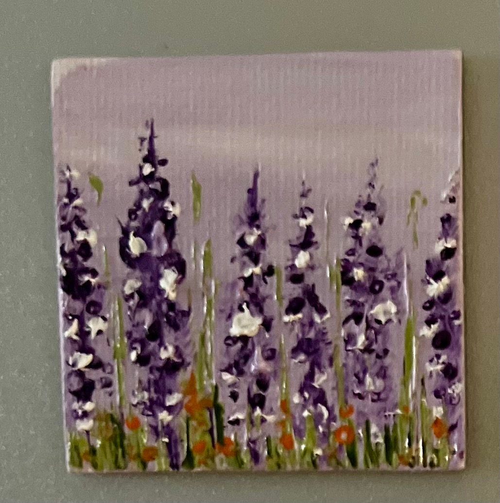 Pintura a óleo original Imã de geladeira magnética